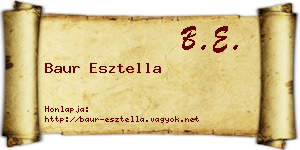 Baur Esztella névjegykártya